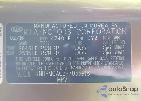 2017 Kia Sportage Lx from USA, damaged, VIN KNDPMCAC3H7056918